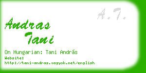 andras tani business card